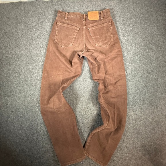 Levi Strauss 555 Relaxed Fit Straight Leg Brown Jeans Mens W33 L36